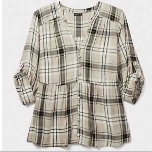 NWT Torrid Babydoll Top